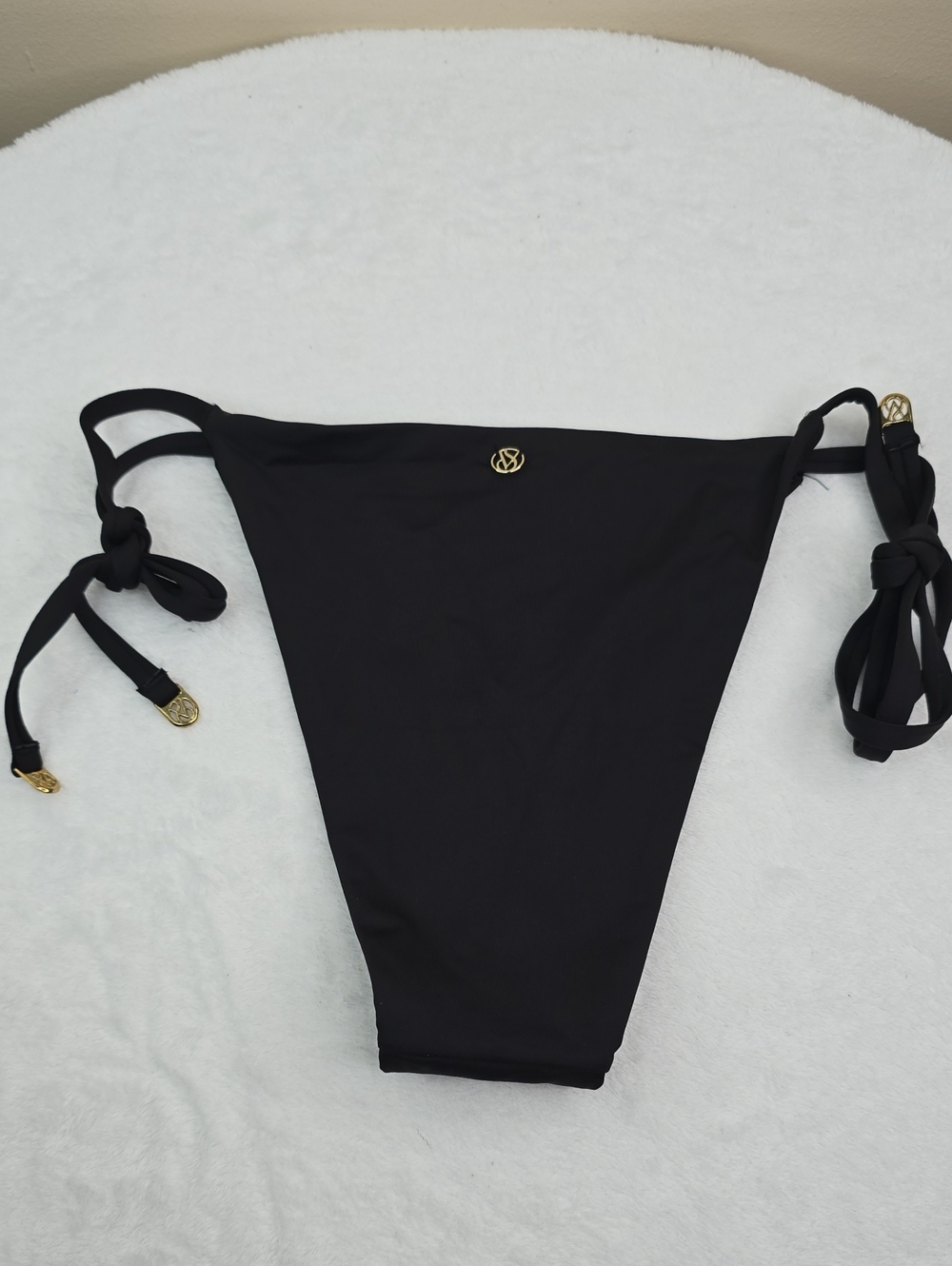 Victoria's Secret Swim Side-Tie Itsy String Bikini Bottom Black Sz MED NWT - Picture 4 of 6